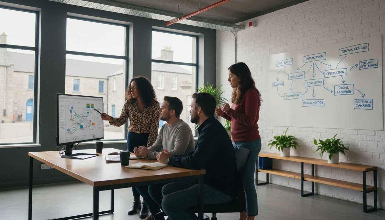 Buymedia team in Galway using AI technology for advertising, a Western Development Commission success story